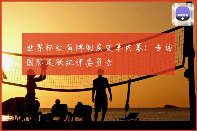世界杯红黄牌制度变革内幕:专访国际足联纪律委员会